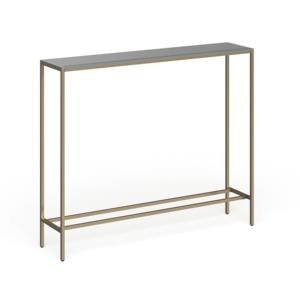 Mesa Consola de Metal Dorado Texturizado con Diseño de Marco Escultural para un Estilo Moderno de Entrada y un Atractivo Decorativo de Lujo - Product Image 3