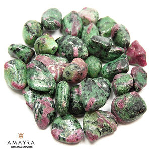 Ágata Rubí Fuschite Tumble Stone Natural Venta al por mayor Piedra preciosa Tumble para la venta Cristales de ágata de Amayra Crystals Exports India - Product Image 6