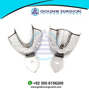 Porte-dents, outils dentaires, équipement de laboratoire dentaire, plateaux d'empreinte en acier inoxydable pour la mâchoire supérieure et inférieure, autoclavables - Product Image 4