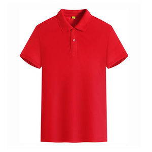 Polos pour hommes en coton respirant, vente en gros OEM, tricotés, décontractés, couleur unie, manches courtes, longueur standard, teinture unie - Product Image 1