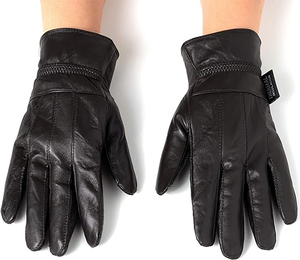 Gran oferta de guantes ecuestres de cuero de oveja sintético de moda respetuosos con el medio ambiente al por mayor de alta calidad para mujer - Product Image 6