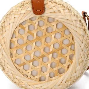 Round <b>handbag</b> made from 100% natural bamboo, sophisticated and durable, used as a gift for ladies - Product Image 2