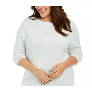 Robe tunique ample à ourlet incurvé pour femmes Karen Scott, taille plus, longueur genou, disponible en tailles XL, 2X, 3X et 5X - Product Image 2