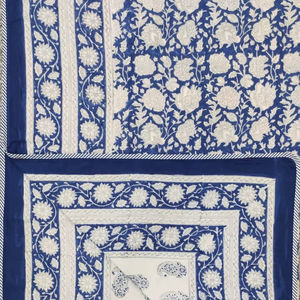 Jaipur เตียงเดี่ยวผ้าฝ้ายเนื้อนุ่มระบายอากาศได้ดีแบบดั้งเดิมผ้าฝ้ายพิมพ์ลาย100% แบบย้อนกลับได้ทำด้วยมือ - Product Image 1