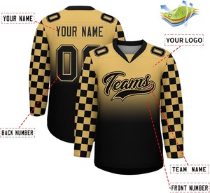 Fait sur mesure Allover imprimé tissu à séchage rapide vente en gros professionnel Teamwear respirant Durable OEM maillots de hockey sur glace - Product Image 3