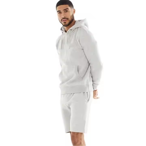 Custom <b>Men's</b> Hoodie <b>Shorts</b> Set Streetwear Jogger Hoodies <b>Shorts</b> <b>Men</b> <b>Long</b> Sleeve Two Piece Tracksuits OEM Breathable Sweatsuit - Product Image 5