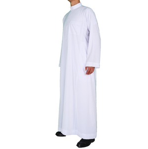 <span class=keywords><strong>Credenza</strong></span> cotone Thobe Muslim Size tascabile tinta unita abito di Design arabo Qatar saudita moda uomo islamico - Product Image 6