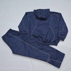 Sweat-shirt et pantalon de survêtement pour homme, logo personnalisé, 2 pièces, décontracté, coupe régulière, réversible, respirant, écologique, imprimé, streetwear d'été - Product Image 2