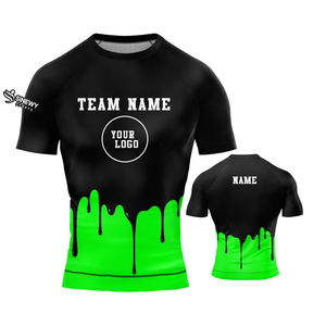 Custom Jiujitsu Gi Essentials Short Sleeve Compression Training <b>Rash</b> <b>Guard</b> - Product Image 4