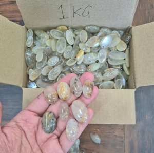 ลูกแพร์หินทับทิมธรรมชาติสีทองตัดแบบแบนปรับเทียบได้ทรงหลวมอัญมณีการจัดการจำนวนมากราคาโรงงานออนไลน์ - Product Image 6