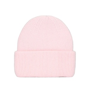 Chapeau en cachemire pur 100% pour femmes, tricoté, doux, chaud, tendance, décontracté, logo personnalisé, vente en gros, couvre-chef de haute qualité pour femmes - Product Image 1