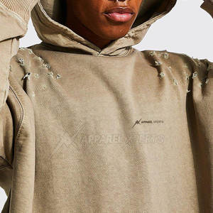 Sudaderas con Capucha para Hombre, de Alta Calidad, 100% Algodón, Ligeras, de Secado Rápido, con Logotipo Personalizado, Estilo Desgastado, Moda de Invierno, en Stock - Product Image 3