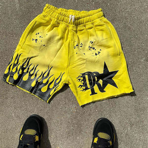 Haute Qualité Sérigraphie Bouffée Vintage Coton Personnalisé Fabricant French Terry Sweat Men Acid Wash Shorts - Product Image 6