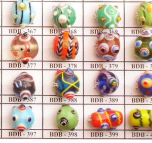 Vente en gros de perles de verre de Murano de couleur aqua en forme de tuyau pour la fabrication de bijoux, taille 10x30, cristaux multi-mode - Product Image 5