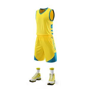 Vente en gros en stock, ensembles de basket-ball personnalisés pour hommes, uniformes, vêtements de sport respirants, maillot de basket-ball pour jeunes - Product Image 1