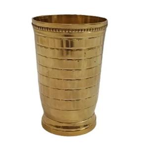 Verre à boire en laiton gravé à la main Vaisselle en verre métallique de finition d'or de restauration pour l'hôtel et le restaurant utilisés. - Product Image 4