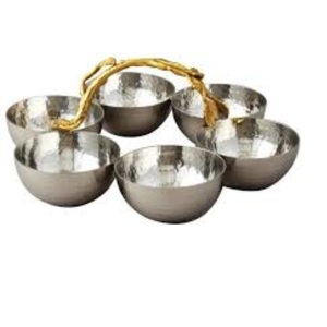 Royal Look Brass Fruit Bowl With Gold Plated Stand Stylish Design Hotel Kitchen Catering Serving Bowl Home <b>Table</b> Decor Snacks - Product Image 3