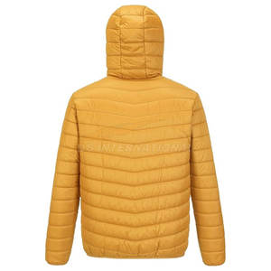 Chaqueta acolchada con capucha para hombre de diseño personalizado, aislamiento de alta tecnología, resistente al agua ligera ropa de invierno, proveedor a granel, OEM de fábrica - Product Image 4