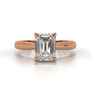 แหวนแต่งงานทองคำ 18K คุณภาพสูง ประดับเพชรโมอิสซาไนต์ทรงสี่เหลี่ยมมรกต สำหรับผู้หญิงในโอกาสวันครบรอบ - Product Image 5