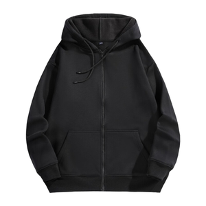 Sudadera con Capucha para Hombre, Cuello Redondo, 100% Algodón, Estampado en Relieve, Color Sólido, Forro Polar, Cierre de Cremallera, Corte Holgado, Temporada de Otoño, Bordado 3D, Suministro ODM - Product Image 4