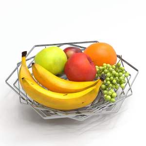 Cesta de fruta de alambre de metal de forma redonda, centro de mesa de diseño de lujo, cesta de fruta decorativa para accesorios para el hogar al mejor precio - Product Image 6