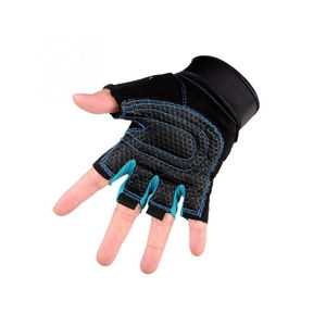 Gants d'haltérophilie paume rembourrée maille respirante enveloppement de poignet réglable pour la musculation - Product Image 2