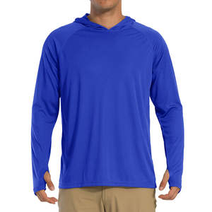Lightweight Long Sleeve Fishing <b>Hoodie</b> Shirt Custom New Blue Fishing Clothing Shirt Sublimation Upf50+ Breathable Quick Dry - Product Image 1