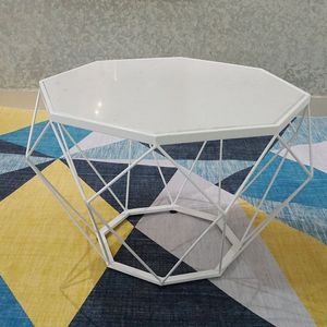 SFBT026 Modern Marble <b>Sofa</b> <b>Table</b> Dimond Collection with White Frame and Decorative White Marble Top - Product Image 5