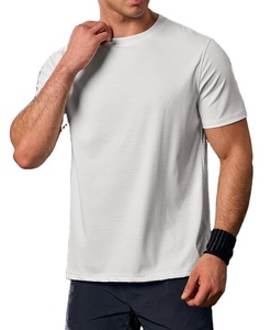 เสื้อยืดคอกลมแขนสั้นผ้าเจอร์ซีย์สีพื้นสำหรับผู้ชาย น้ำหนักเบา ระบายอากาศได้ดี แห้งเร็ว เหมาะสำหรับกิจกรรมกลางแจ้ง รับสกรีนโลโก้ได้ - Product Image 2