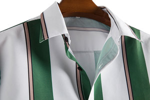 Camiseta de Playa de Verano para Hombre, Informal, de Manga Corta, 100% Algodón, Transpirable, de Tela de Lona Sólida, al por Mayor - Product Image 3