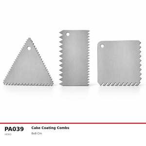 Fida Metal <b>Cake</b> Decorating <b>Comb</b>, <b>Cake</b> Icing <b>Comb</b> Triangle - Product Image 1