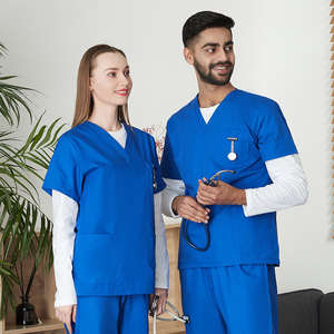 2025 unisexe à manches courtes survêtement pantalon médical gommages uniformes pour hommes femmes infirmières hôpital soins infirmiers gommage ensemble tricoté hôpital - Product Image 3
