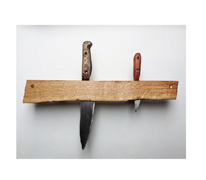 ชั้นวางมีดไม้บีชสำหรับติดผนังของตกแต่งเครื่องครัวที่วางมีดไม้ - Product Image 1