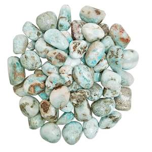 Vente en gros de pierres naturelles Larimar Tumble en vrac cristaux de guérison polis Reiki Chakra équilibrage de pierres précieuses semi-précieuses - Product Image 1