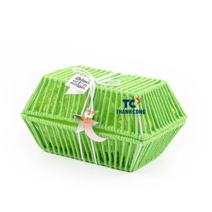 ตะกร้าหญ้าทะเลรอมฎอนหรูหราได้รับการออกแบบอย่างสวยงามเป็นมิตรกับสิ่งแวดล้อมที่เก็บของประดับดวงจันทร์ดาวที่มีเสน่ห์สำหรับเป็นของขวัญ - Product Image 1