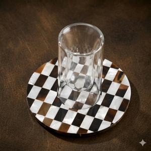 Posavasos con incrustaciones de nácar, platos con incrustaciones de hueso, vajilla y artículos de mesa en varios colores - Product Image 1