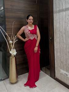 ผ้าไหมทอมือหรูหราคอลเลคชั่นเทศกาลสมัยใหม่ดีไซน์หรูหราผ้าพัลลูแบบกลับด้านได้ปราศจากริ้วรอย - Product Image 4