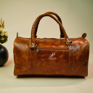 Bolsa de Viaje de Cuero Genuino Hecha a Mano de Alta Calidad, Bolsa de Viaje de Fin de Semana de Cuero de Grano Completo Personalizada - Product Image 1