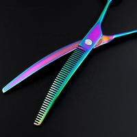 Top vente professionnel toilettage pour animaux de compagnie cheveux incurvés ciseaux amincissants ciseaux de coiffure de haute qualité barbier coupe de cheveux cisaillement