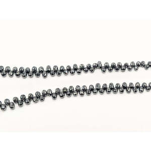 Perles de diamant noir foncé scintillant 100% naturelles de qualité supérieure AAA+ en vrac, 3-3,8 mm pour la fabrication de colliers - Product Image 3