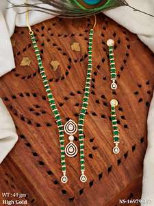 ชุดสร้อยคอโฆษณาที่สง่างามสำหรับผู้หญิงชุดสร้อยคอเจ้าสาวเครื่องประดับอินเดียแบบดั้งเดิมเหมาะสำหรับงานแต่งงานและงานเลี้ยง - Product Image 4