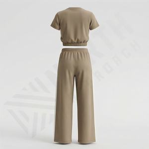 Conjunto Deportivo de Invierno Personalizado para Mujer, Dos Piezas, 100% Algodón, Sudadera con Capucha Transpirable, Pantalones Deportivos con Cintura Elástica, Forro Polar Premium - Product Image 2