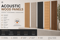 Paneles Acústicos Perforados MDF con Acabado de Madera Natural, Absorción de Sonido, Diseño Moderno para Paredes y Techos de Oficina, Hecho en España