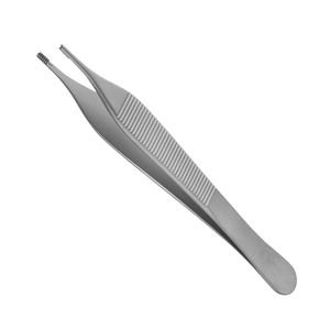 Pinces à tissus Adson-Brown droites 7x7 dents, instruments chirurgicaux généraux manuels, 12 cm, acier inoxydable, réutilisables, Sialkot, Pakistan - Product Image 1