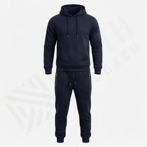 Conjunto Deportivo de 2 Piezas con Capucha para Hombre, Unisex, de Algodón para Invierno, con Pantalones Cargo y Pantalones Deportivos para Gimnasio, Fitness, Running y Deportes - Product Image 1