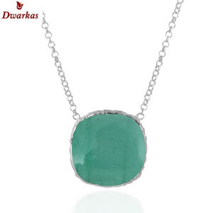 Design classique bijoux fins collier de texture de pierres précieuses doublet aigue-marine en argent sterling 925 - Product Image 4