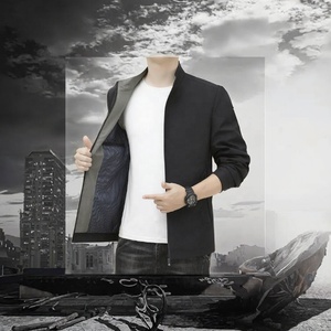 Men's Vintage Spring Autumn <b>Fleece</b> <b>Jacket</b> Lapel Collar Zipper Closure Front Logo Windproof Hooded <b>Thick</b> OEM Service Finished - Product Image 3