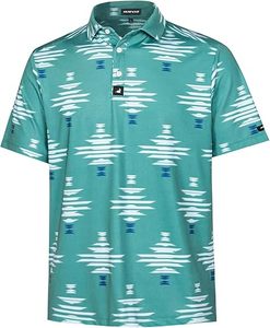 Polo à manches courtes en jersey extensible 210g, style business, avec logo personnalisé brodé, imprimé rayé tendance pour homme - Product Image 2