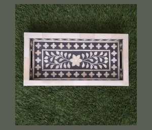 Plateau de service en incrustation d'os en bois de qualité supérieure 100% - Product Image 6