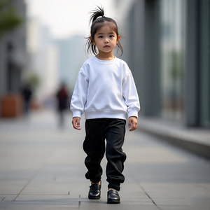 ชุดวอร์มสองชิ้นสำหรับฤดูหนาวสำหรับเด็กผู้หญิงชุดวอร์มขนแกะระบายอากาศได้ดีเป็นมิตรกับสิ่งแวดล้อม - Product Image 6